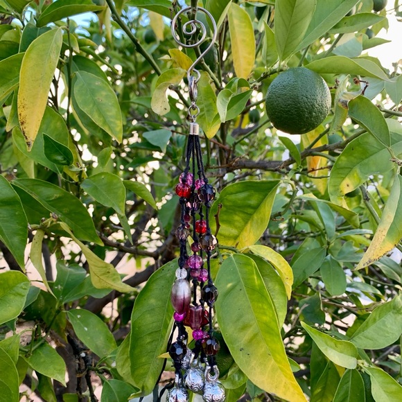 Small 8” Beaded Wind Chime Sun Catcher W Gift Box - Picture 3 of 9